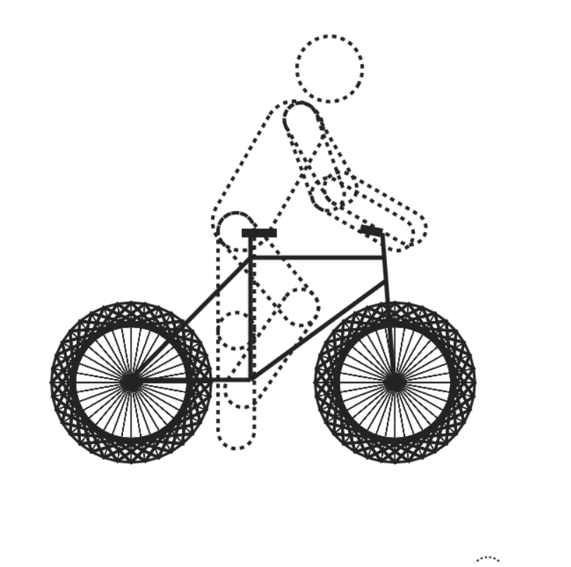 ハイパーピクトグラミング  例7　ダブルループで自転車を描こう